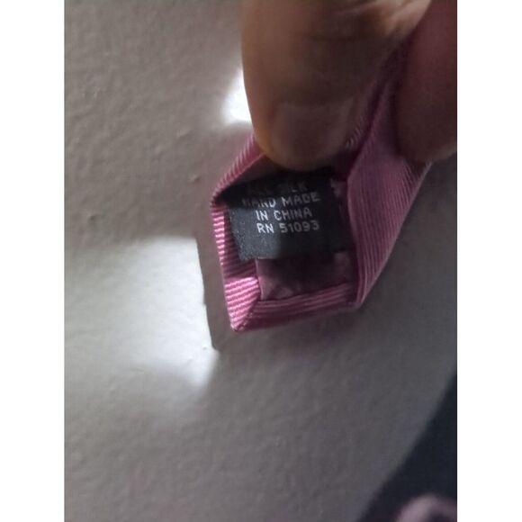 Breast Cancer Awareness Real Men Wear Pink Black Neck Tie By Diane Katzman - Picture 5 of 5